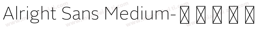 Alright Sans Medium字体转换